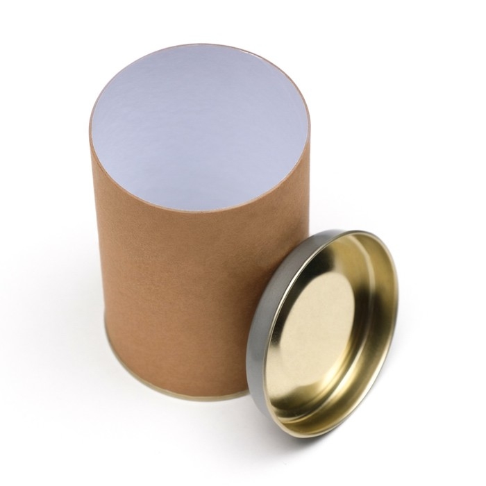 Тубус 73х110 мм (90 мм внутренняя высота), картон, металлическая крышка Тубус 73х110 мм (90 мм внутренняя высота), картон, металлическая крышка