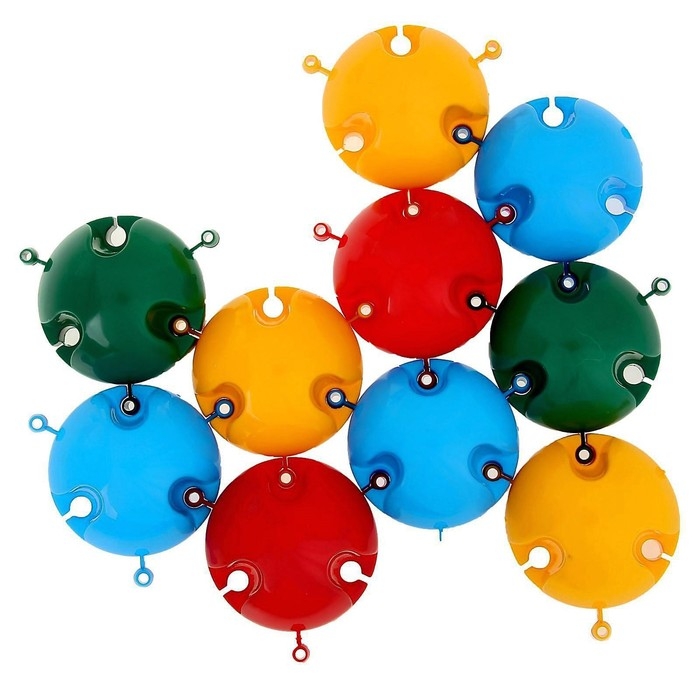 Мозаика напольная с крупными фишками, 32 элемента, d = 60 мм Мозаика напольная с крупными фишками, 32 элемента, d = 60 мм