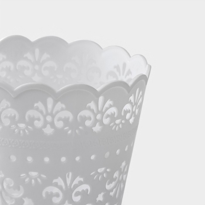 Корзина для хранения «Кружевной узор», 11×11×14 см, цвет МИКС Корзина для хранения «Кружевной узор», 11×11×14 см, цвет МИКС