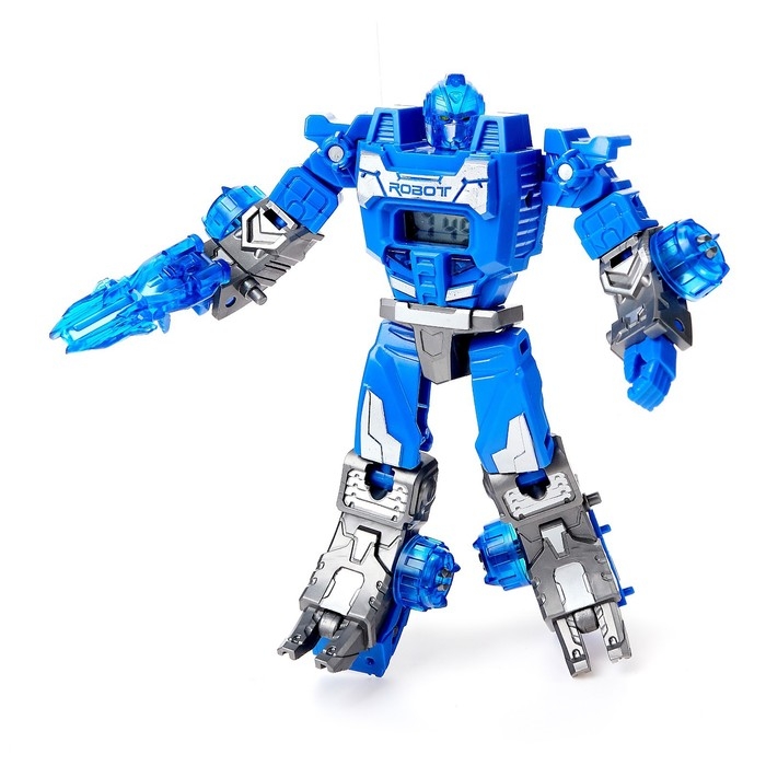 Робот «Часы», трансформируется в робота и машинку, цвет синий