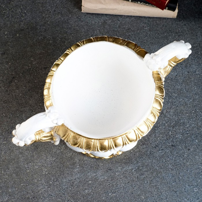 Вазон Вазон "Арабская", белое золото, 1,3л/ 33х20х25см