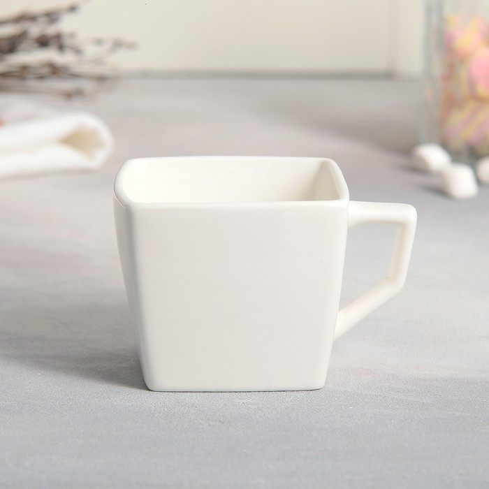 Чайная пара керамическая «Лучший подарок» кружка 150 мл, блюдце 15.5х15.5 см, цвет белый Чайная пара керамическая «Лучший подарок» кружка 150 мл, блюдце 15.5х15.5 см, цвет белый