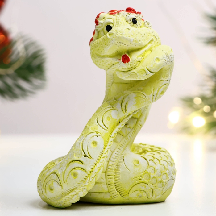 Новый год. Символ 2025. Фигура Новый год. Символ 2025. Фигура "Змея Галатея" лимонная, 7х5см