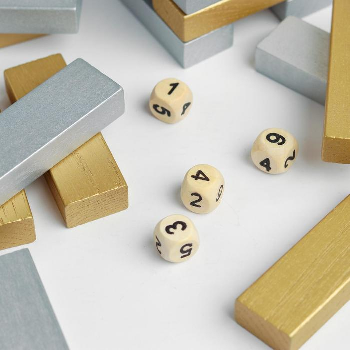 Головоломка дженга «Золото-серебро» 8×8×30 см Головоломка дженга «Золото-серебро» 8×8×30 см