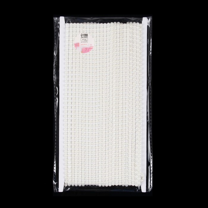 Жемчуг на нитях, с голографией, плоский, 4,5 мм, 9 ± 1 м, цвет белый Жемчуг на нитях, с голографией, плоский, 4,5 мм, 9 ± 1 м, цвет белый