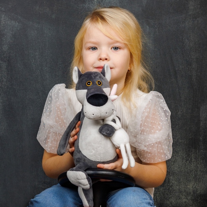 Мягкая игрушка  Мягкая игрушка "Волк с зайцем", 25 см MT-MRT-D04202304-25