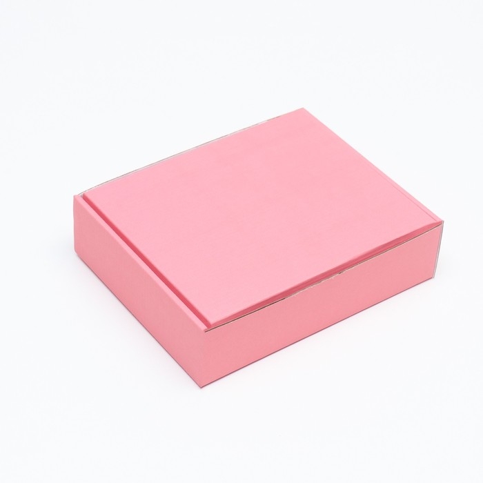 Коробка сборная без печати крышка-дно красная с окном 18 х 15 х 5 см Коробка сборная без печати крышка-дно красная с окном 18 х 15 х 5 см