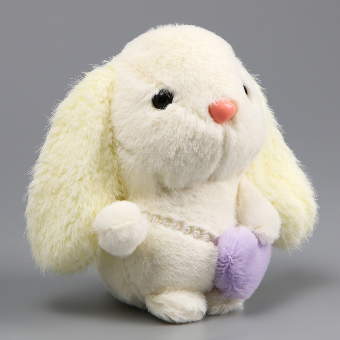Мягкая игрушка «Зайка», на брелоке, 11 см, цвет белый Мягкая игрушка «Зайка», на брелоке, 11 см, цвет белый