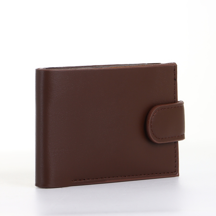 Портмоне мужское на кнопке, цвет коричневый Портмоне мужское на кнопке, цвет коричневый