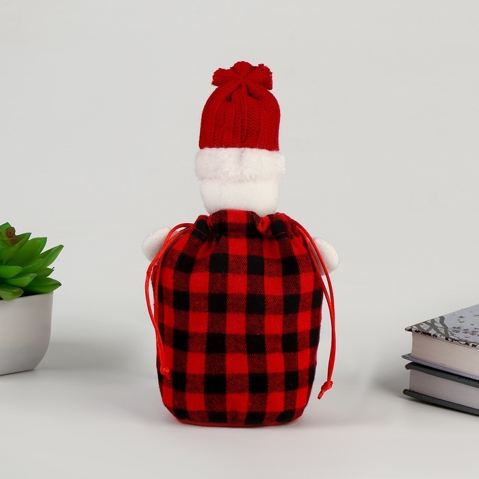 Новый год! Мешок для подарков «Снеговик» в клетку Новый год! Мешок для подарков «Снеговик» в клетку