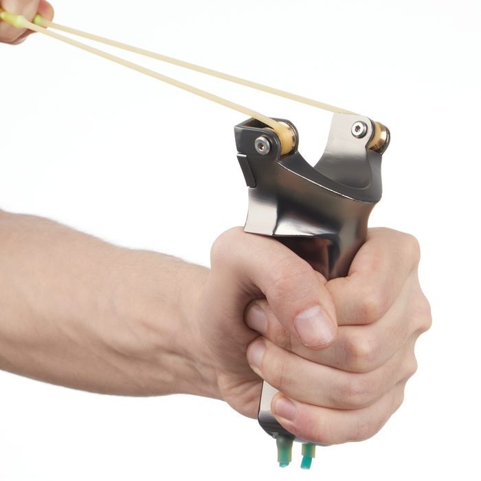 Рогатка спортивная Рогатка спортивная "Графит" со жгутом для стрельбы стрелами, металл, 14 см