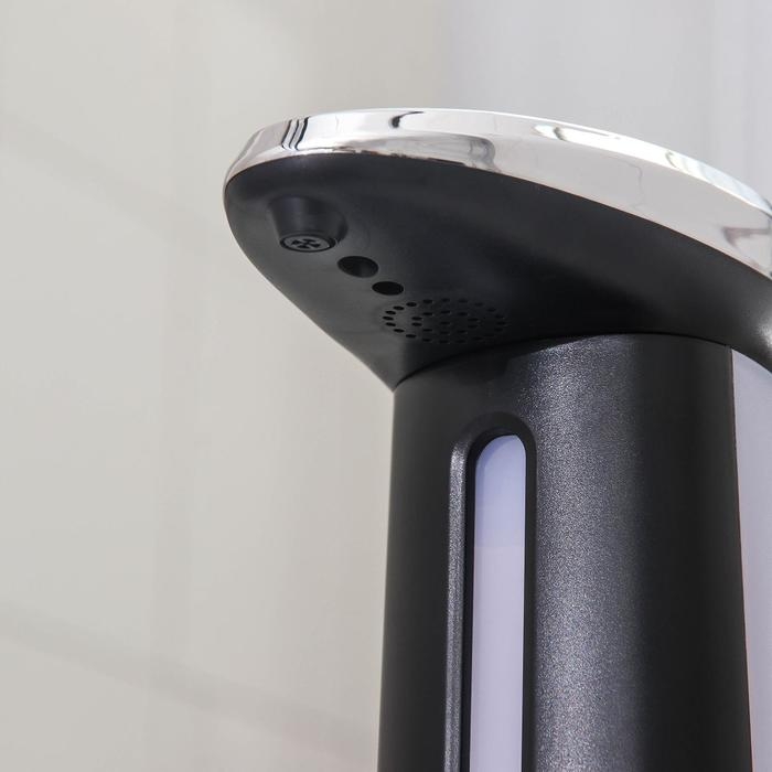 Диспенсер для антисептика/жидкого мыла, сенсорный, на батарейках, 400 мл, цвет чёрный Диспенсер для антисептика/жидкого мыла, сенсорный, на батарейках, 400 мл, цвет чёрный