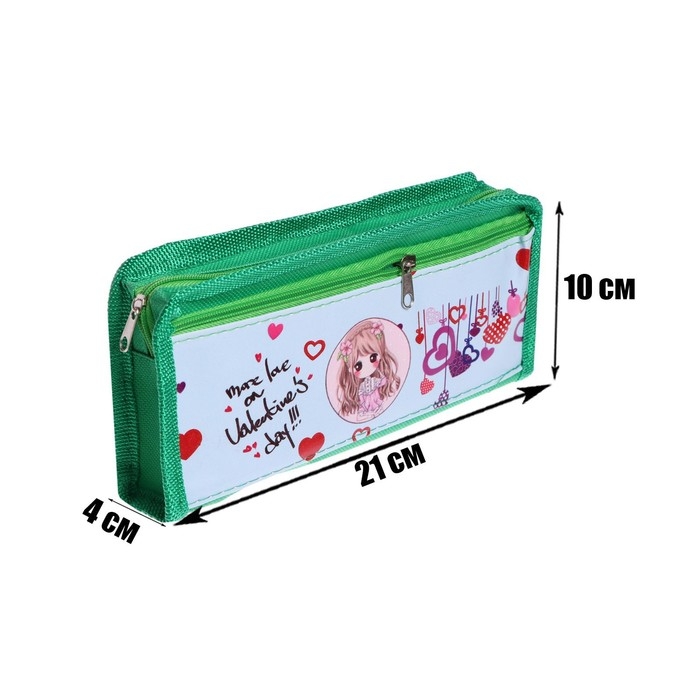 Пенал школьный Пенал школьный "Аниме" на молнии, 2 отделения, МИКС