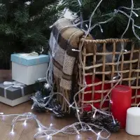 Гирлянда &laquo;Нить&raquo; 20 м, IP20, прозрачная нить, 200 LED, 8 режимов, 220 В, свечение белое