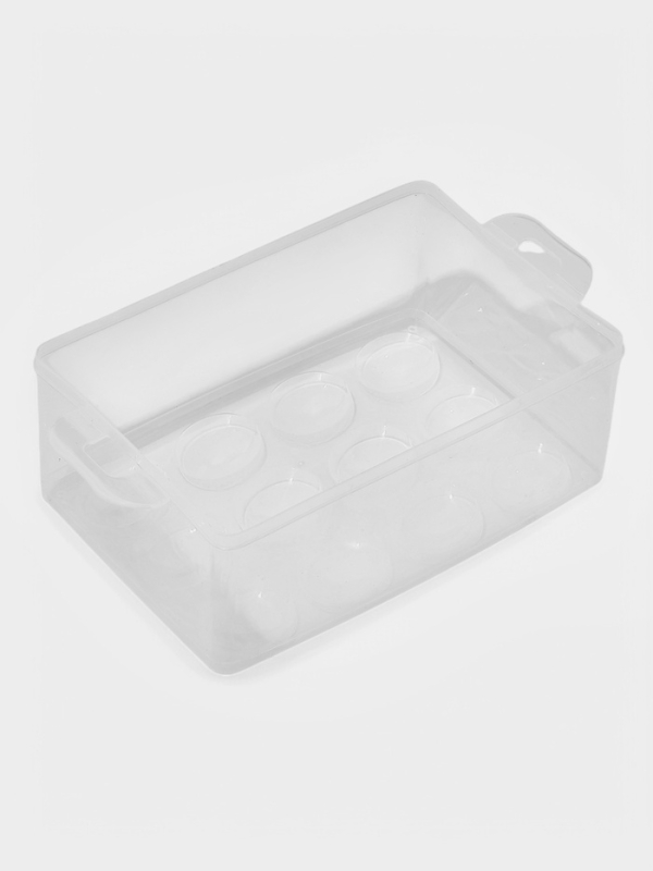 Контейнер для хранения яиц, 24 ячейки, двухуровневый, пластик, 24×16×11 см, белый