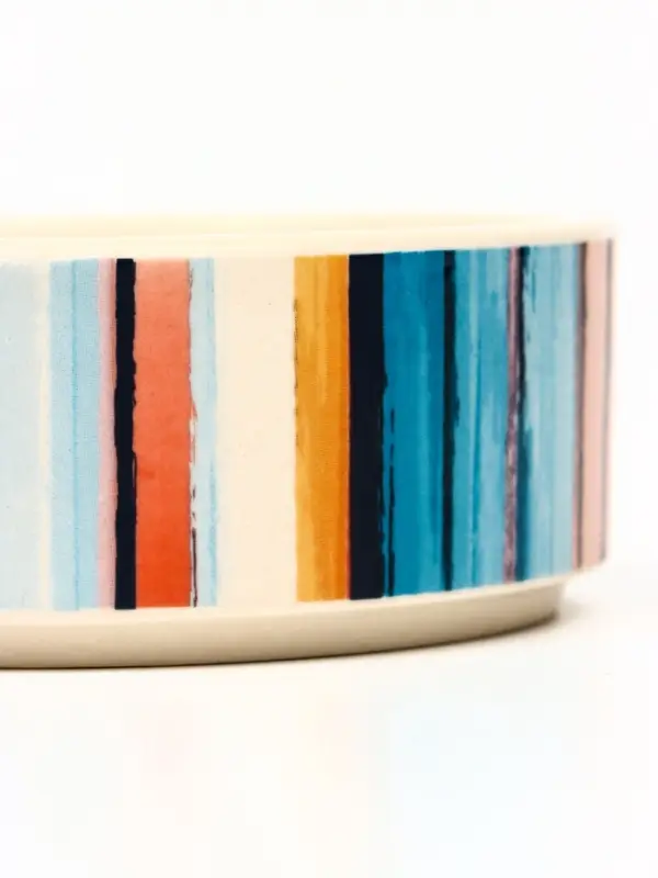 Миска &laquo;Масляные полоски&raquo;, 180 мл, 10.5&times;10.5&times;4 см, керамика, бежевая