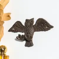 Крючки настенные &laquo;Летящая сова&raquo;, ключница декоративная, чугун, 17.7&times;9.5&times;3.8 см