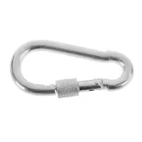Карабин монтажный с фиксатором ТУНДРА krep, DIN5299D, 7&times;70 мм, оцинкованный