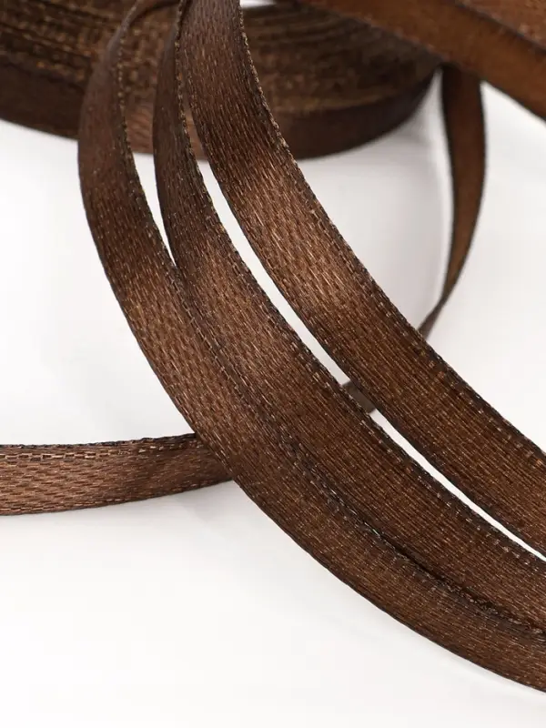 Лента атласная, 6 мм × 23 ± 1 м, цвет шоколадный №31 Лента атласная, 6 мм × 23 ± 1 м, цвет шоколадный №31