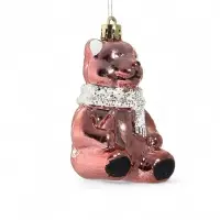 Ёлочные игрушки 3 шт. &laquo;Зимнее волшебство. Мишка колор&raquo; пластик, 9&times;5 см, красный