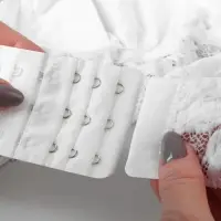 Застёжка для бюстгальтера, удлинитель, 3 ряда 3 крючка, 5×5.5 см, белая