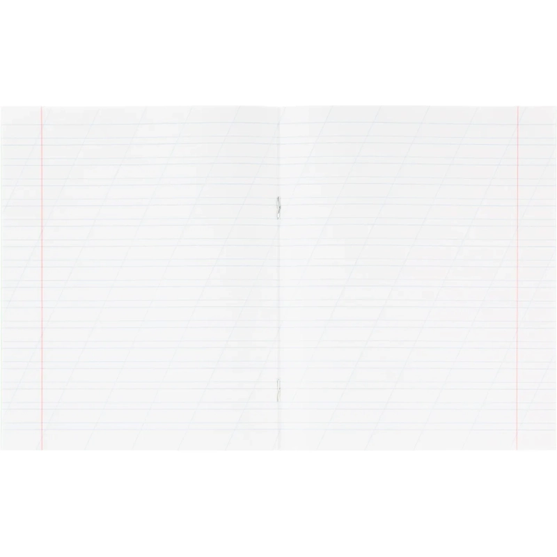 Тетрадь в зеленом офсете 12 л., косая линия уп. по 20 шт.,100% белизна