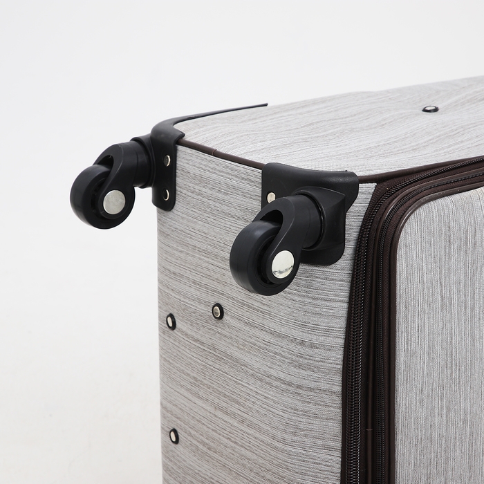 Чемодан большой 95 л (L), отдел на молнии, с расширением, кодовый замок, 4 колеса, наружный карман, цвет серый Чемодан большой 95 л (L), отдел на молнии, с расширением, кодовый замок, 4 колеса, наружный карман, цвет серый