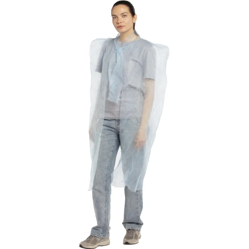 Накидка для посетителя, р.110х160см, пл.20 г, цвет голубой, 10шт/уп