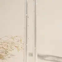 Набор свечей античных, 2,3х30 см, 2 шт "Белый жемчуг" 7,5х33,5х2,5 см