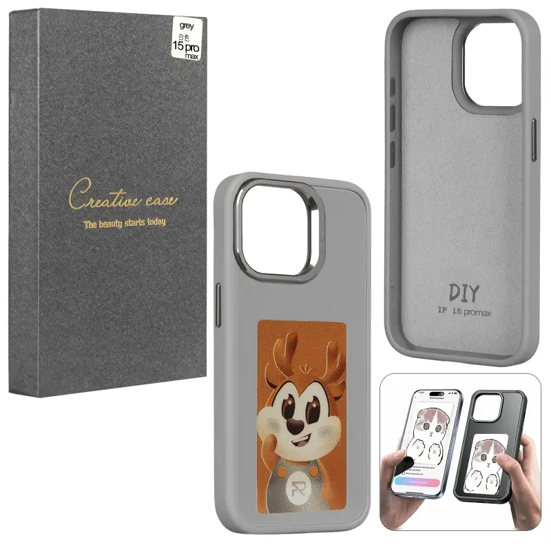 Чехол iPh 15 Pro Max Gray с проекцией Чехол iPh 15 Pro Max Gray с проекцией