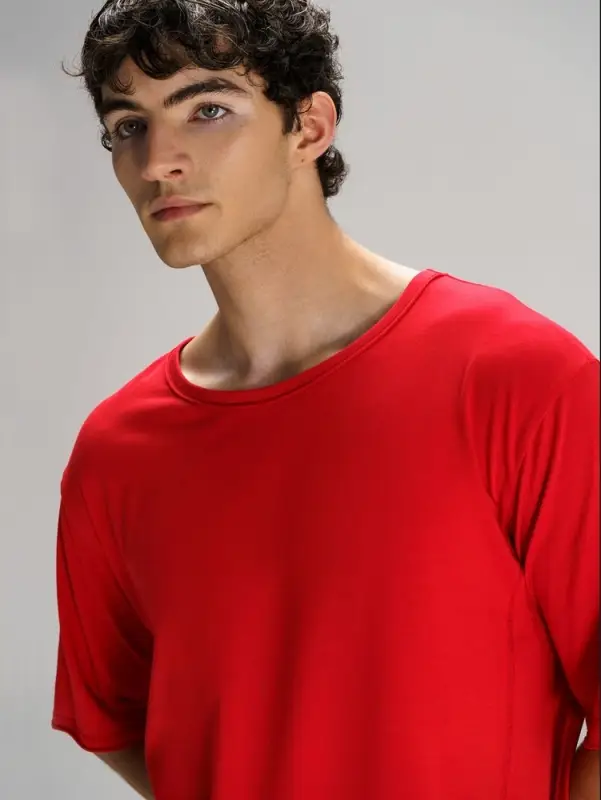 Футболка оверсайз унисекс Vozduh, красная, размер XS/S Футболка оверсайз унисекс Vozduh, красная, размер XS/S