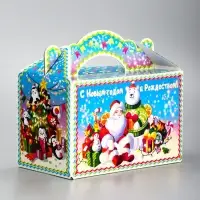 Подарочная новогодняя коробка &laquo;Яркий Новый год&raquo;, Чемоданчик средний 20&times;12&times;19 см