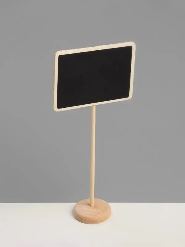 Ценник меловой на ножке &laquo;Прямоугольник&raquo;, 17&times;8 см, чёрный