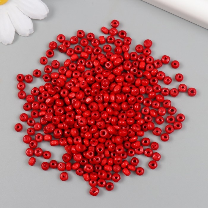 Бусины для творчества дерево Бусины для творчества дерево "Красные" d=0,4 см набор 20 гр