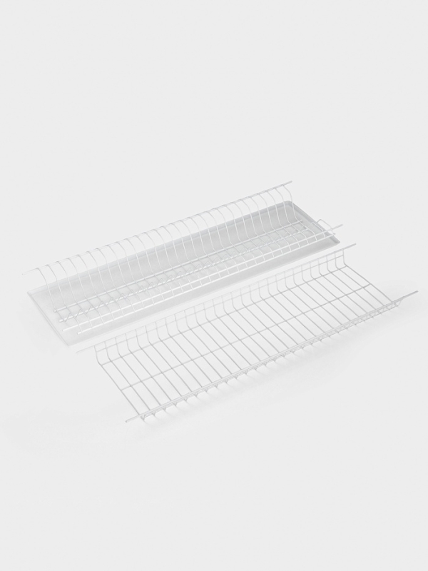 Сушилка для посуды с поддоном для шкафа 80 см, 76.5×25.6 см, белая