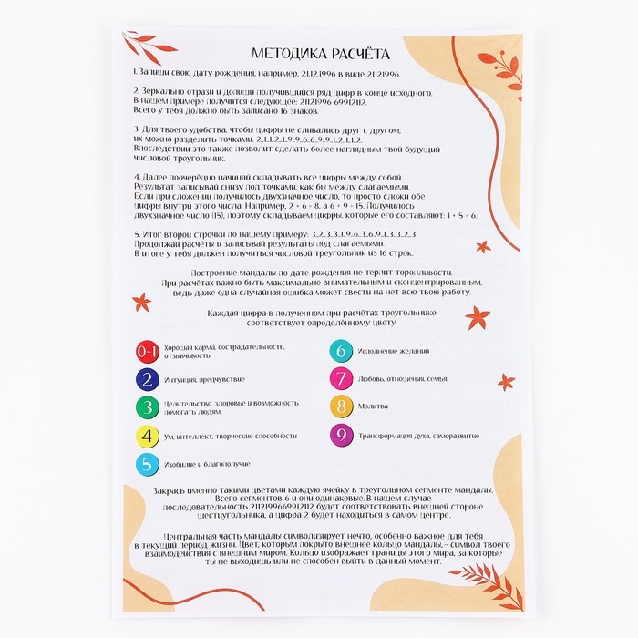 Набор для рисования. Раскраска антистресс «Мандала по дате рождения», холст на подрамнике, 20 х 20 см Набор для рисования. Раскраска антистресс «Мандала по дате рождения», холст на подрамнике, 20 х 20 см