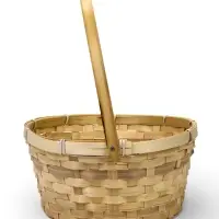 Корзина плетеная 26 х 12 х _ см, ручка складная h=21 см натуральный (к9352418)