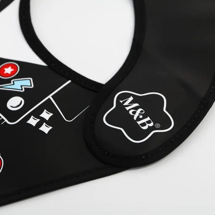 Нагрудник для кормления M&B &laquo;Rock star&raquo; непромокаемый на липучке, с карманом