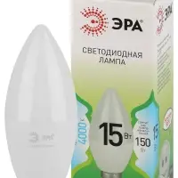 Лампа светодиодная LED 15 Вт 1500Лм 4000К свеча нейтральный E14 220-240В LED B35-15W-840-E14 Green Line