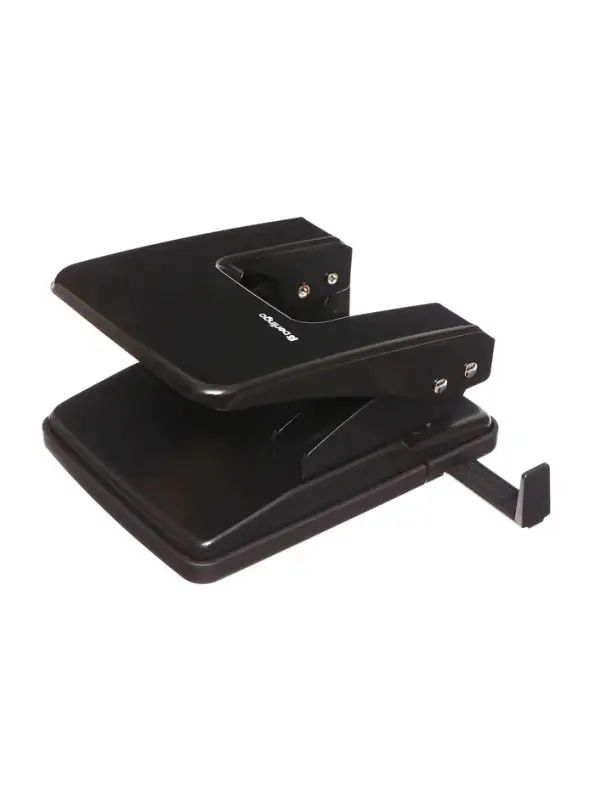 Дырокол металлический 40 листов, Berlingo, с линейкой, чёрный