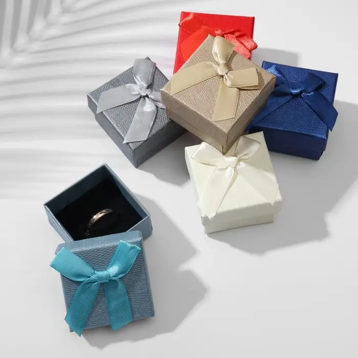 Коробочка подарочная под кольцо/серьги «Животный принт», 5×5 (размер полезной части 4.5×4.5 см), МИКС, вставка чёрная