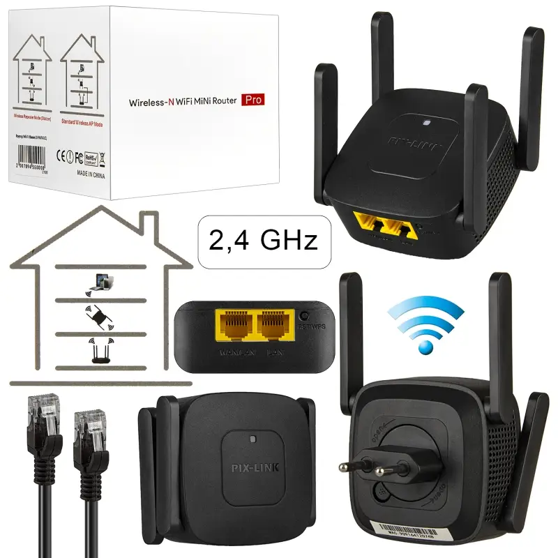 Усилитель Wi-Fi 2.4G Мини LV-WR41Q Черный Усилитель Wi-Fi 2.4G Мини LV-WR41Q Черный