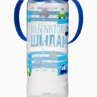 Бутылочка для кормления M&B &laquo;Малыш&raquo;, классическое горло, с ручками, от 3 мес., 250 мл, синий