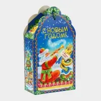 Подарочная коробка новогодняя Фигурная малая «Зимняя мелодия» 11.1×5.8×20.5 см