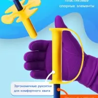 Комплект лыжный детский &laquo;Динозавры&raquo; Snow Cat: лыжи 66 см, палки 75 см