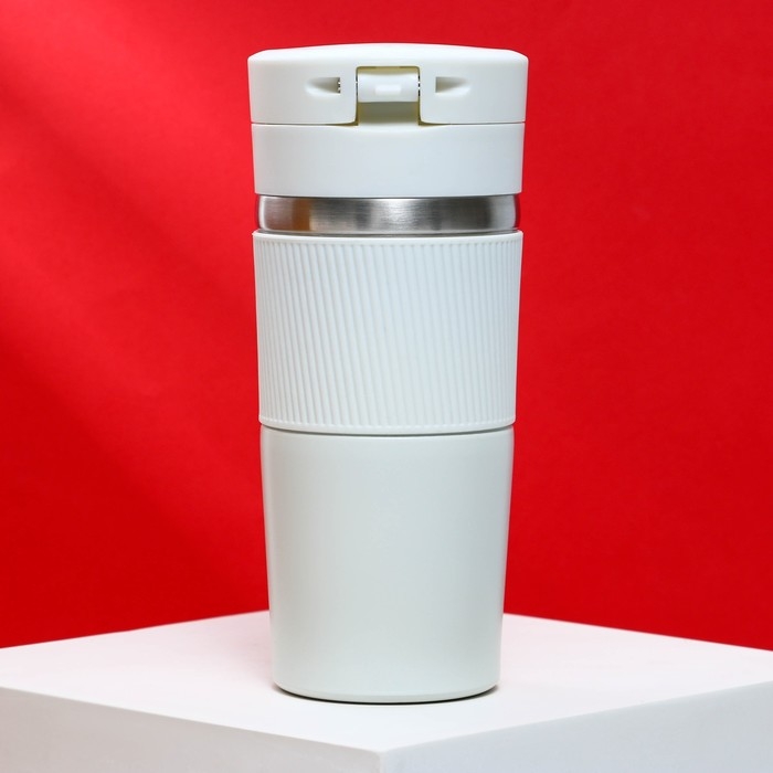 Термостакан с кнопкой MODE FORREST, 380 мл, цвет белый, сохраняет тепло 6-8 ч