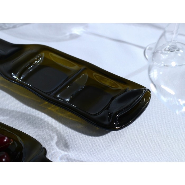 Менажница из бутылки «Селена», 30×15×2 см, с двумя отделениями