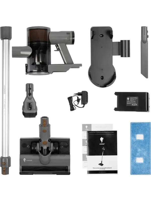 Пылесос вертикальный Leonord LE-1416 DC, беспроводной, 230Вт,0.5л,2200мАч,10кПа,3 скорости