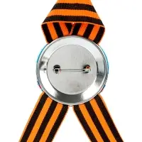 Значок закатной с георгиевской лентой &laquo;9 мая&raquo;