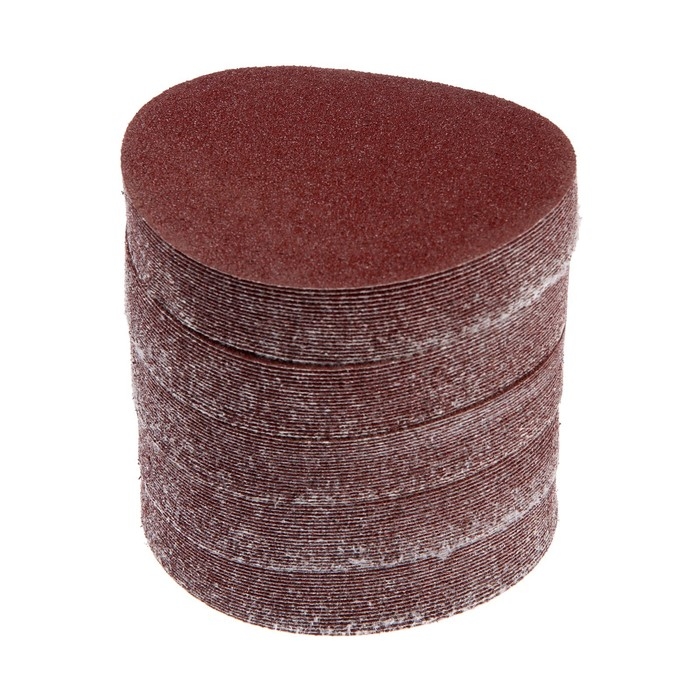 Круг абразивный шлифовальный под  Круг абразивный шлифовальный под "липучку" ТУНДРА, 125 мм, Р40, 100 шт.